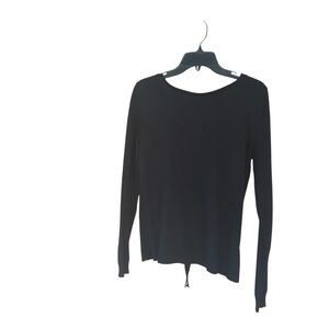 3/$10 I.N.C. Black Crew Neck Cinched Back Rayon/Nylon Sweater  Medium